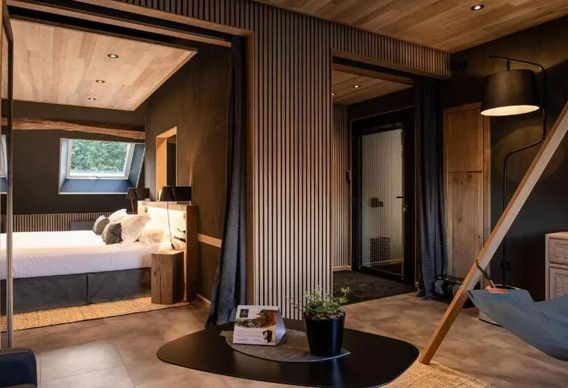 キングサイズベッドのデラックススイート, Le Domaine Des Prés Verts Suites & Chambres Avec Jacuzzi Privatif