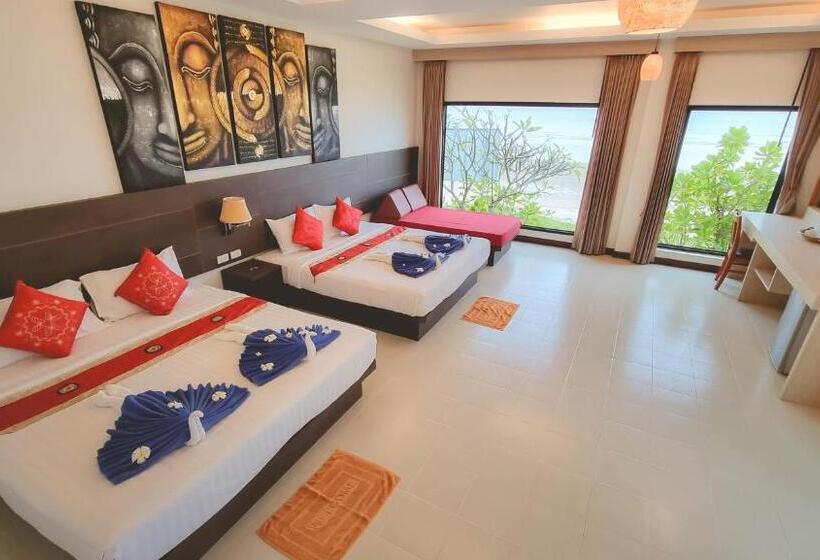 غرفة عائلية مطلّة علي البحر, Golden Bay Cottage   Sha Extra Plus