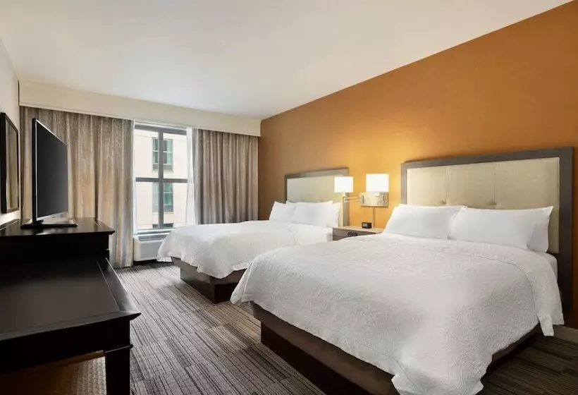 ２ダブルベッドのスタンダードルーム, Hampton Inn & Suites Roanokedowntown