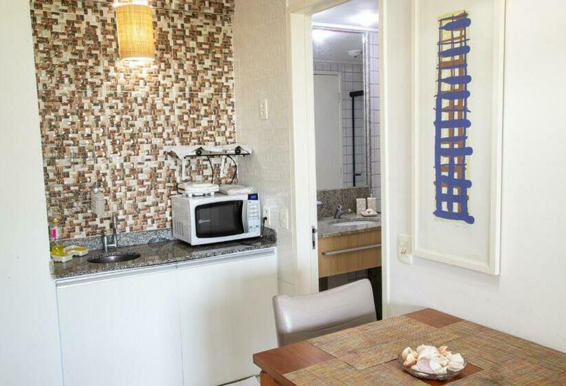 침실 2개 아파트, Beach Class Muro Alto Condomínio Resort By New Time