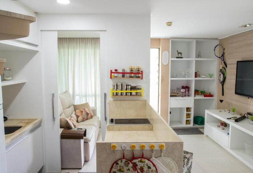 침실 1개 수피리어 아파트, Beach Class Muro Alto Condomínio Resort By New Time