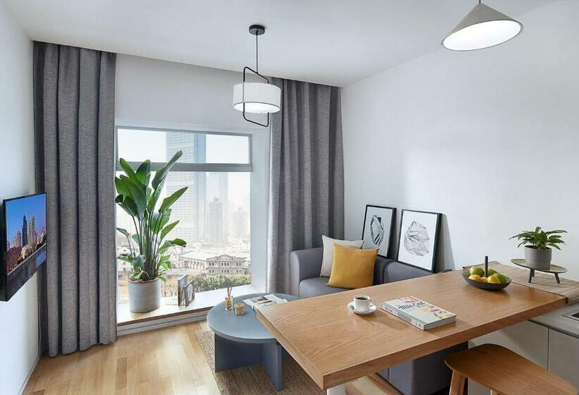شقة غرفة واحدة, Base Shanghai Suhe Serviced Apartment, Near East Nanjing Road & People S Square