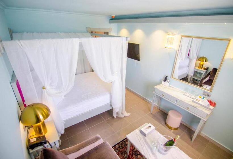 带海景的带双人床的标准间, Phoenicia Blue View