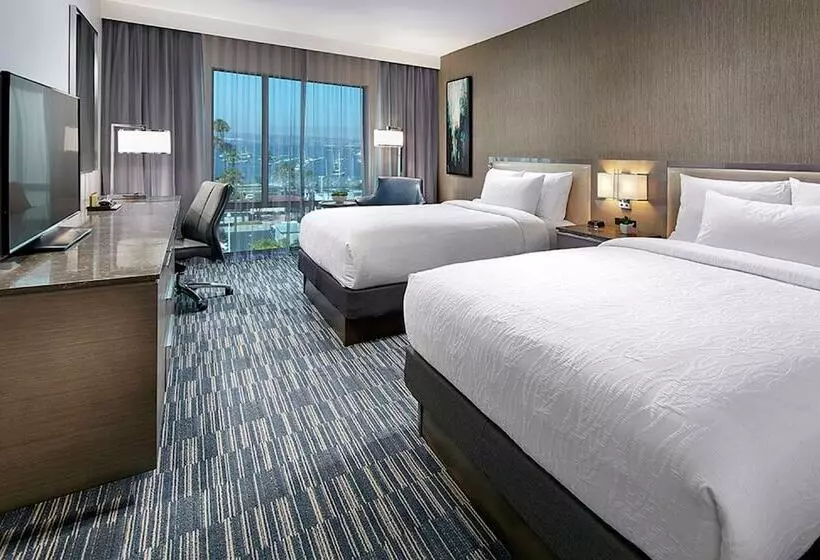 חדר סטנדרט שתי מיטות זוגיות, Hilton Garden Inn San Diego Downtown/bayside