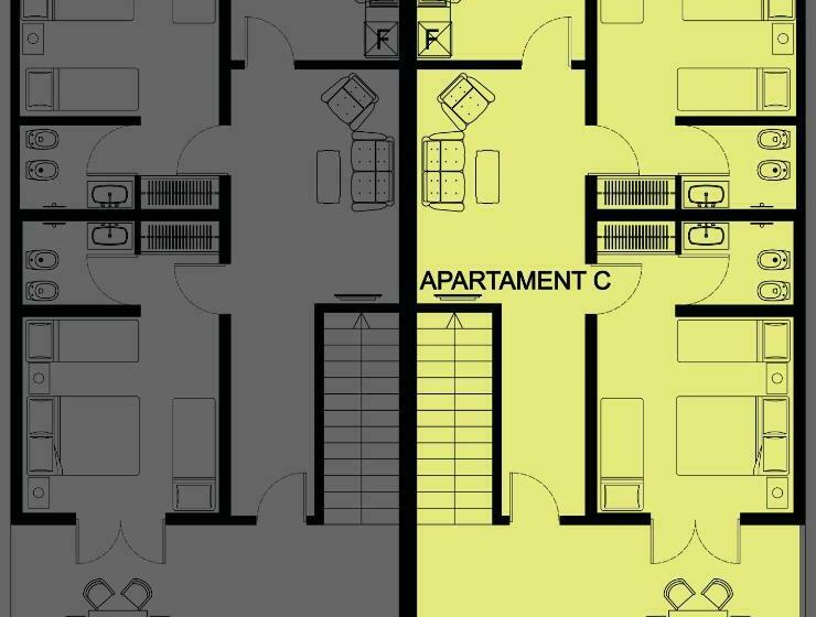 可看到停车场的标准间, Vila M Vera Rooms With Kitchen And Apartments