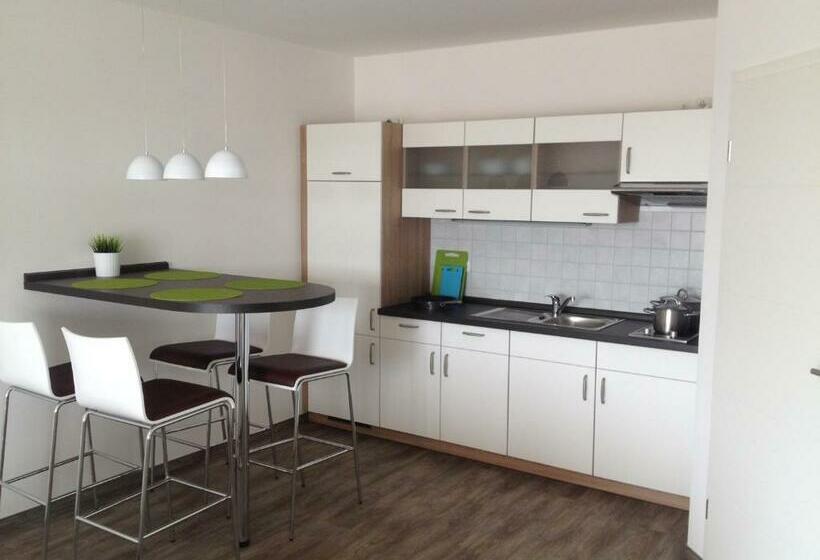 침실 1개 발코니 아파트, Aparthotel Am Heidensee