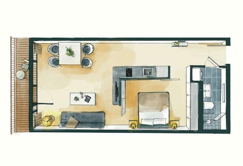 침실 1개 아파트, Waveboard Hotel & Boardinghouse