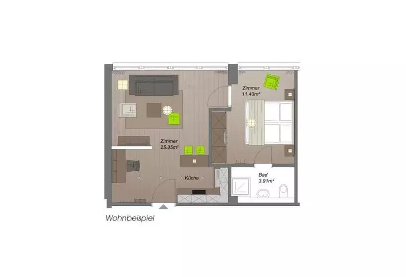 Superior-huoneisto 1 Makuuhuone, Appartello  Smarttime Living Hamburg