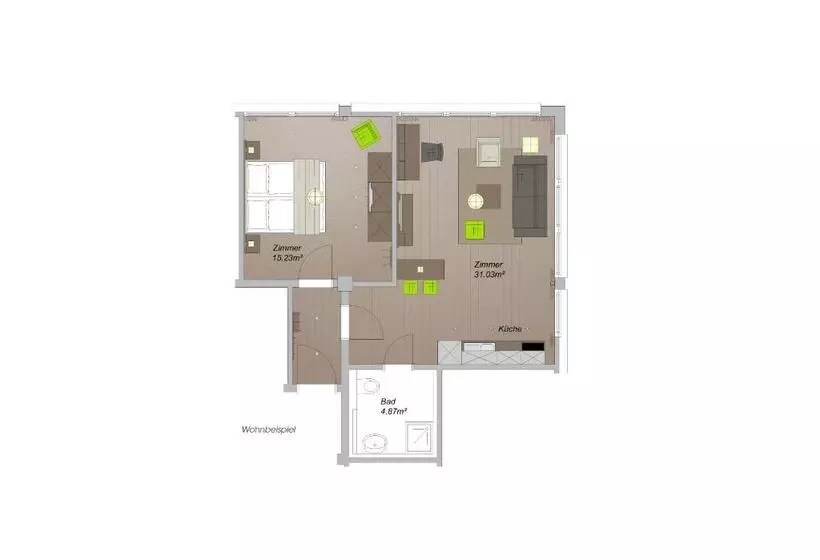 Deluxe-huoneisto 1 Makuuhuone, Appartello  Smarttime Living Hamburg