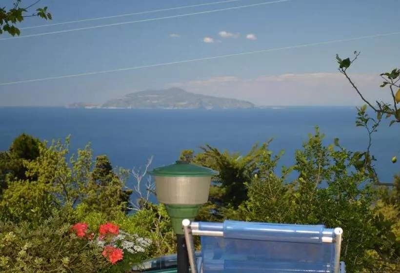 اتاق استاندارد چهار تخته با چشم‌انداز دریا, Le Ginestre Di Capri Bb & Holiday House