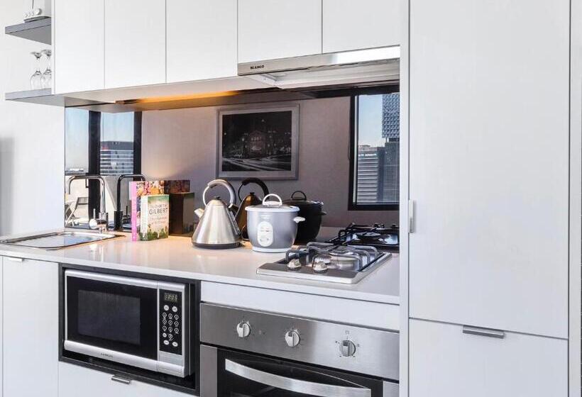 דירת חדר אקונומי, Aura On Flinders Serviced Apartments
