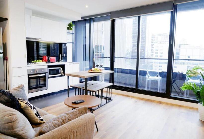 דירת חדר סופריור, Aura On Flinders Serviced Apartments