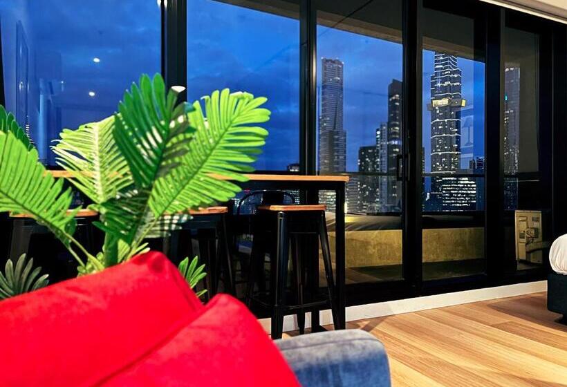 דירת 2 חדרים סופריור, Aura On Flinders Serviced Apartments