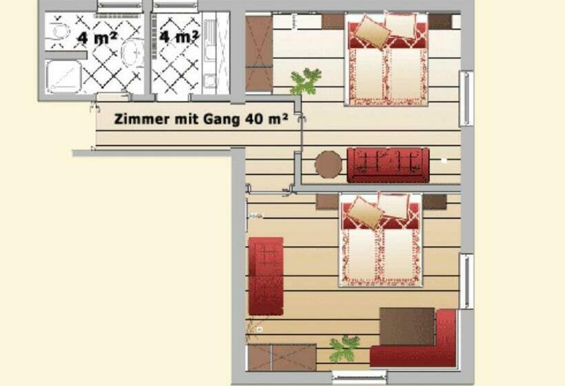 침실 1개 아파트, Alpina