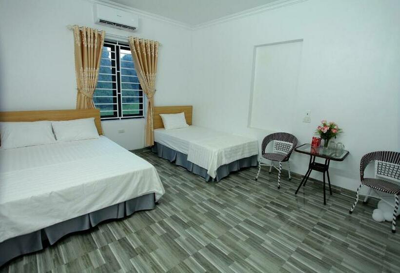 اتاق استاندارد سه تخته با چشم‌انداز باغ, Tam Coc Mountain Flower Homestay