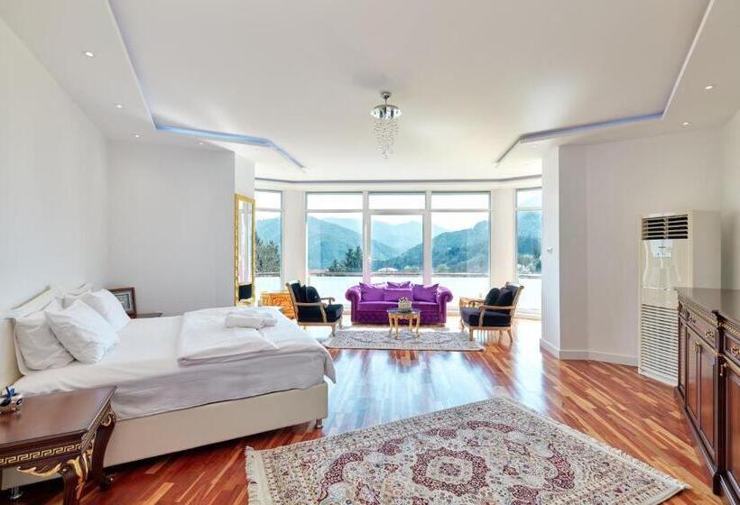 غرفة قياسية مطلّة علي حمام السباحة, Beyaz Köşk Geyve