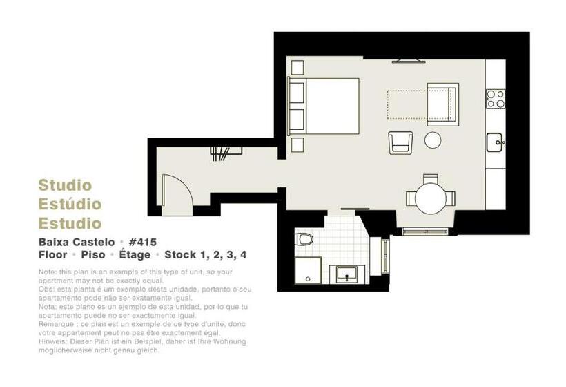 استودیوی استاندارد, Lisbon Serviced Apartments   Baixa Castelo