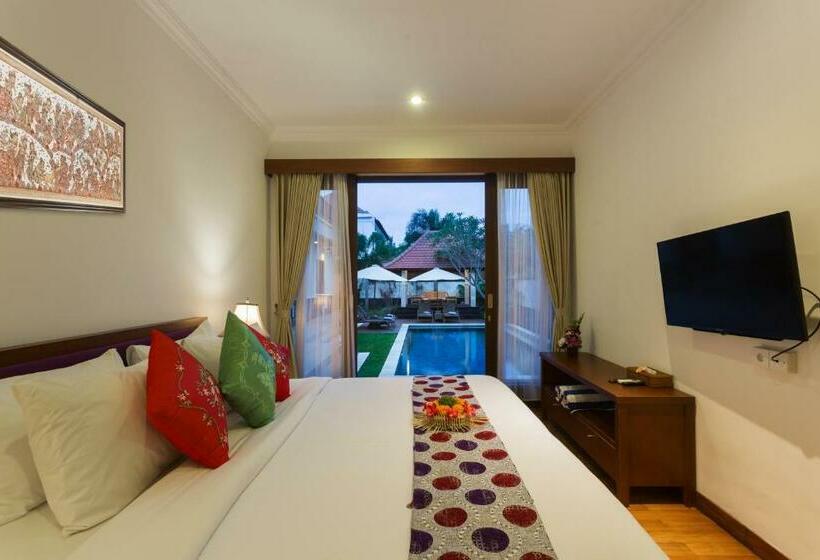 חדר דחוקס עם מיטת קינג, Villa Sabasanti Gianyar