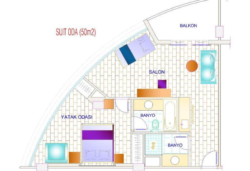 سوئیت با تخت بزرگ, Orange County Alanya