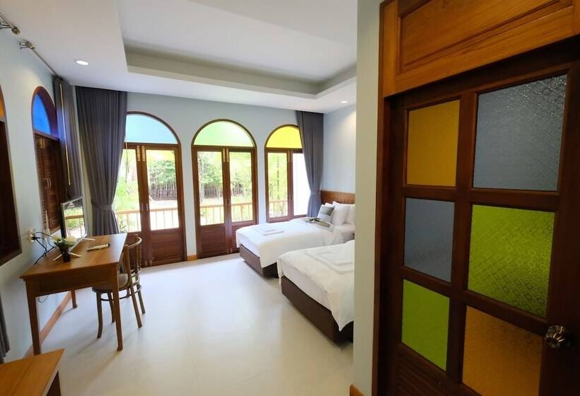 חדר דלוקס נוף לגינה, Baan Imm Sook Resort