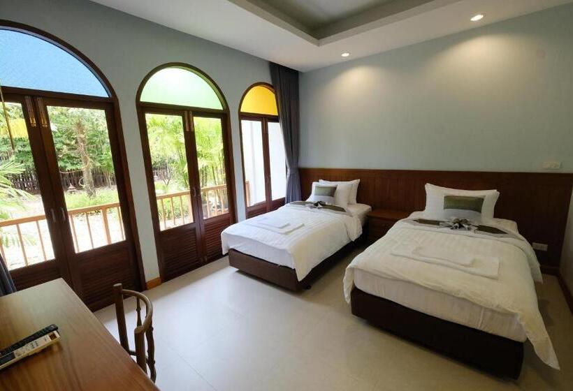 חדר דלוקס נוף לגינה, Baan Imm Sook Resort