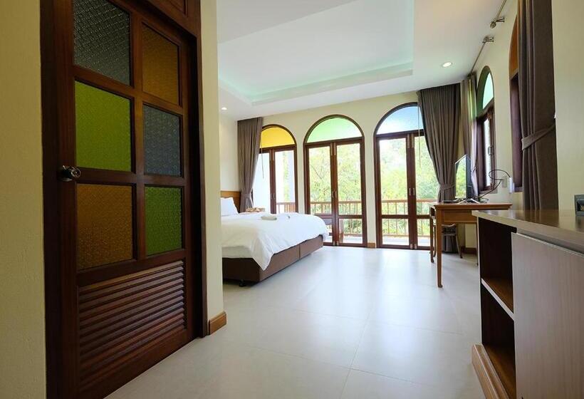 חדר דלוקס נוף לגינה, Baan Imm Sook Resort