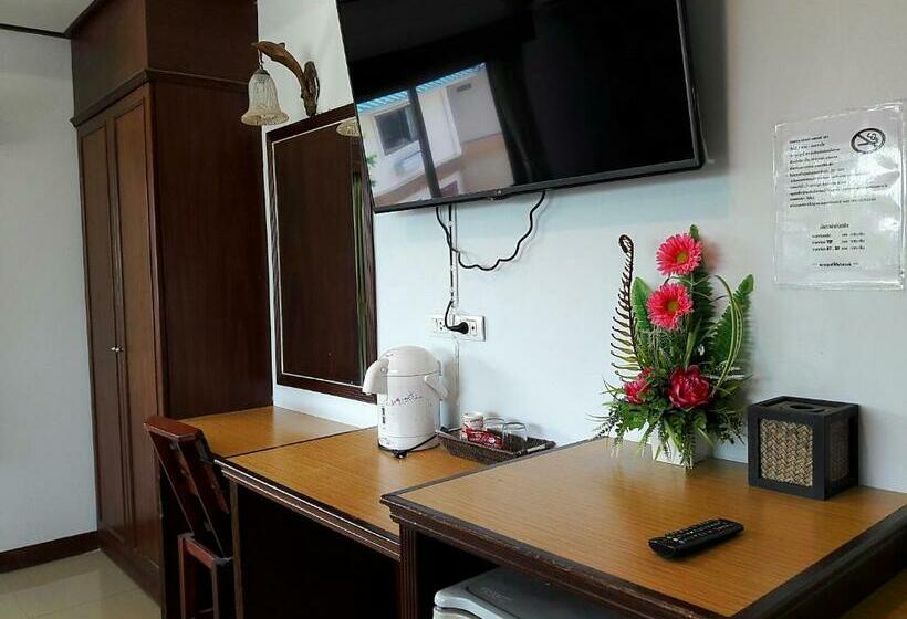 キングサイズベッドのデラックスルーム, โรงแรมฟ้าพราวฝน Fah Proud Fon