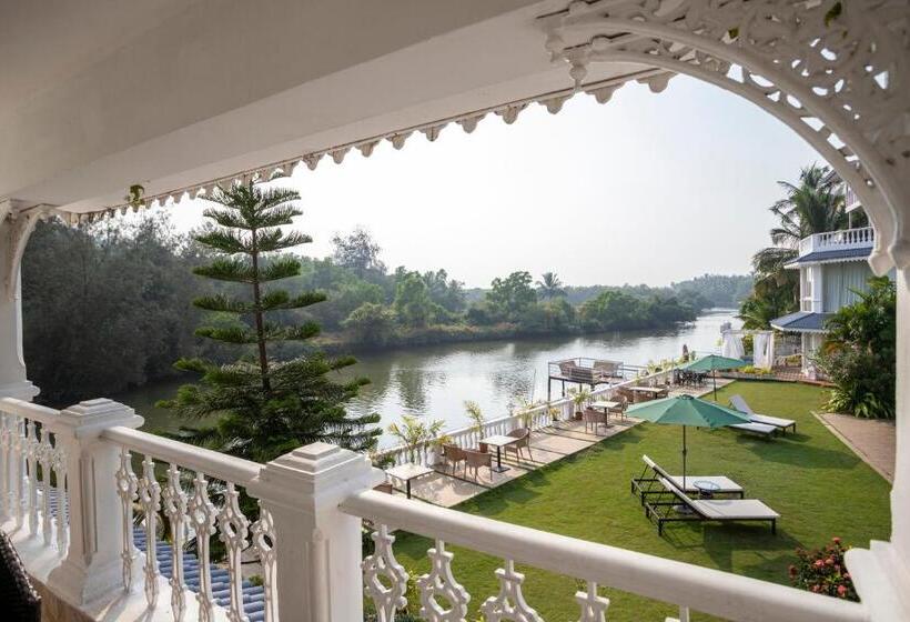 Premium room with river view, Stone Wood Riverfront Resort, Siolim