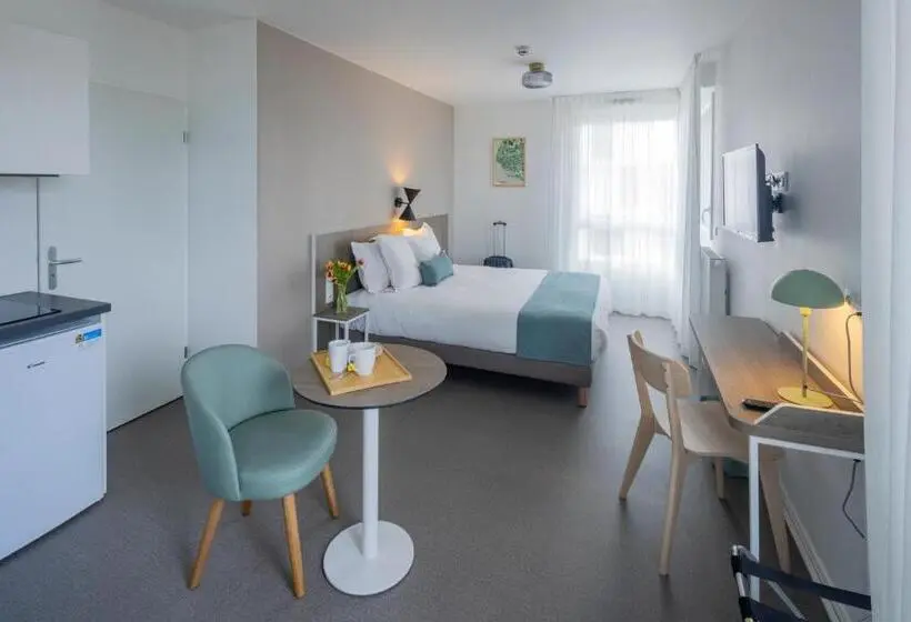 ダブルベッドのスタンダードスタジオ, All Suites Appart Hôtel - Le Havre Centre - Les docks