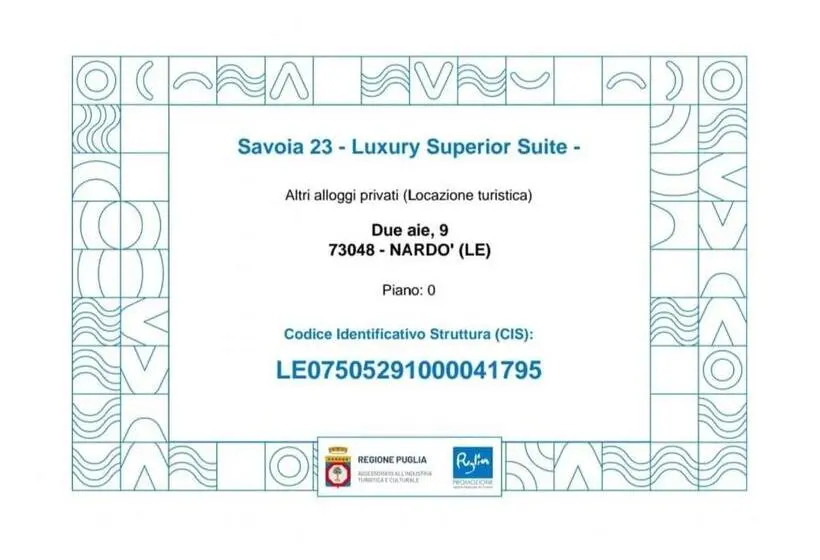 スイート, Savoia23   Luxury Superior Suite