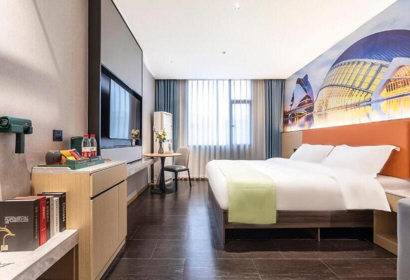 חדר סטנדרט עם מיטת קינג, Jiahua Hotel   Wanzai Ancient City