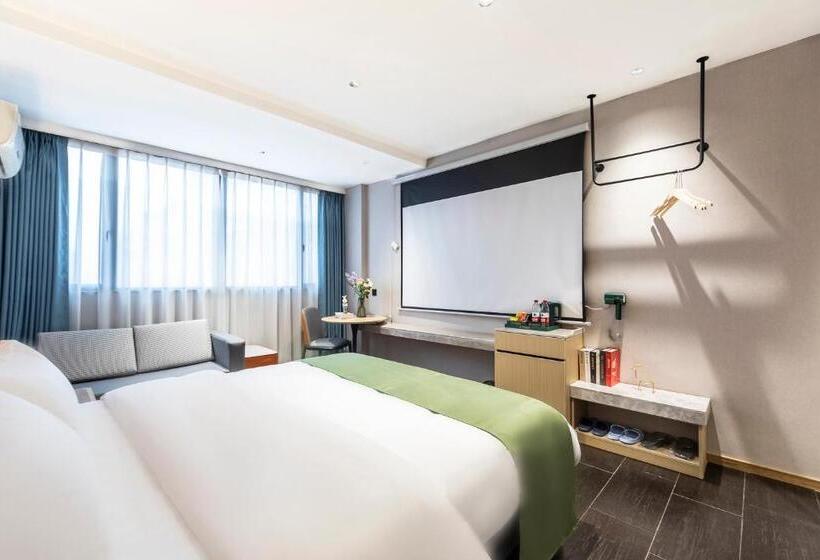 חדר סטנדרט עם מיטת קינג, Jiahua Hotel   Wanzai Ancient City