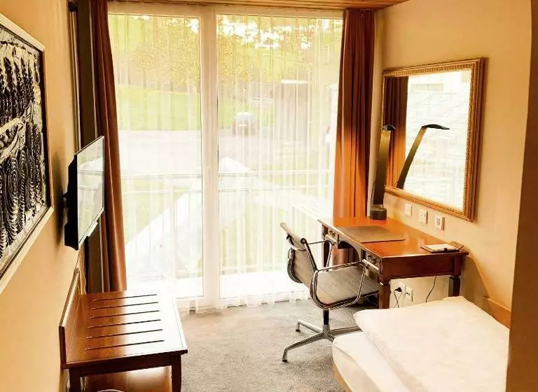اتاق استاندارد یک تخته با بالکن, Hillsite Smart Hotel Flims