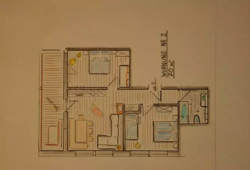 ２ベッドルームアパートメント, Villa Natur