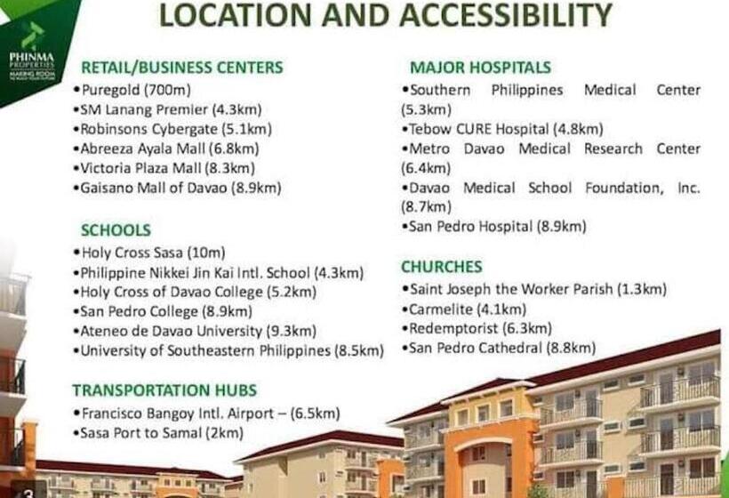 آپارتمان 1 خوابه, Emotera Place @ Arezzo Place Davao