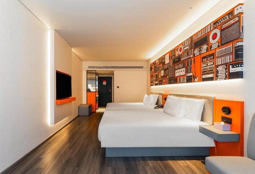 غرفة ديلوكس عائلية, Ibis Styles Hotel   260m From Guangji Street Subway Station