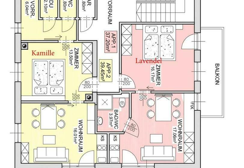 带1个卧室的带阳台的公寓, Das Taubenhaus