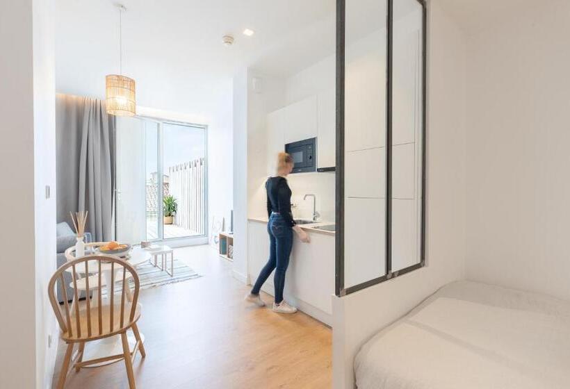 침실 1개 테라스 아파트, The Babel Community Hôtel Vieux Port