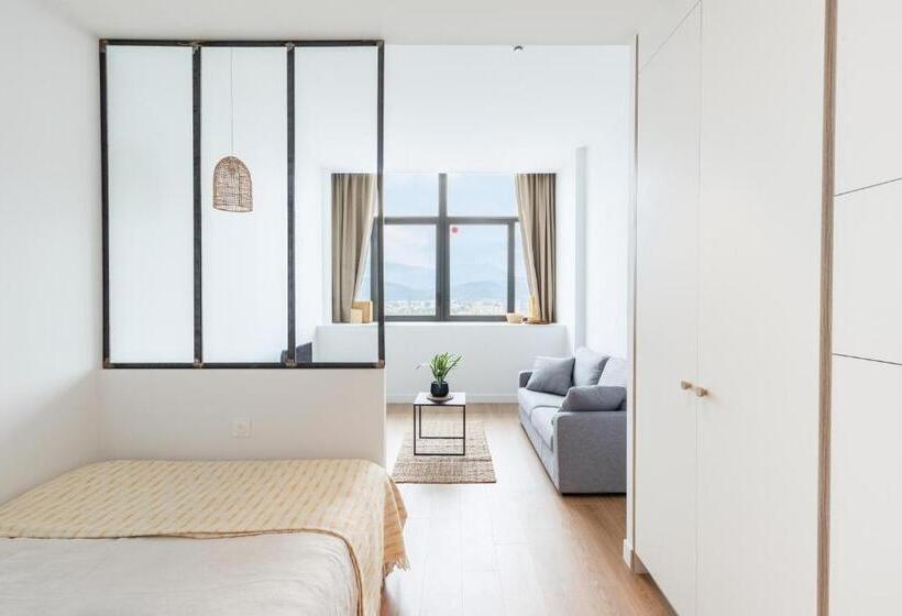 带1个卧室带观景的公寓, The Babel Community Hôtel   Grenoble Bastille