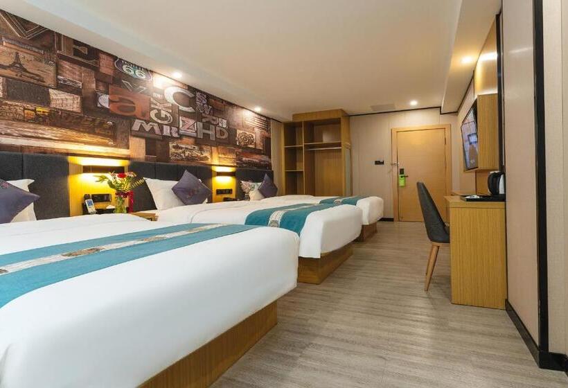 豪华三人间, Amemouillage Inn   Guangzhou Railway Station Xicun Metro Station