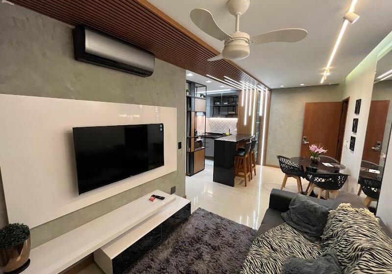 דירת חדר דלוקס, Flat Luxo Premium   Londrina Flat Hotel   43m² #garagemgrátis