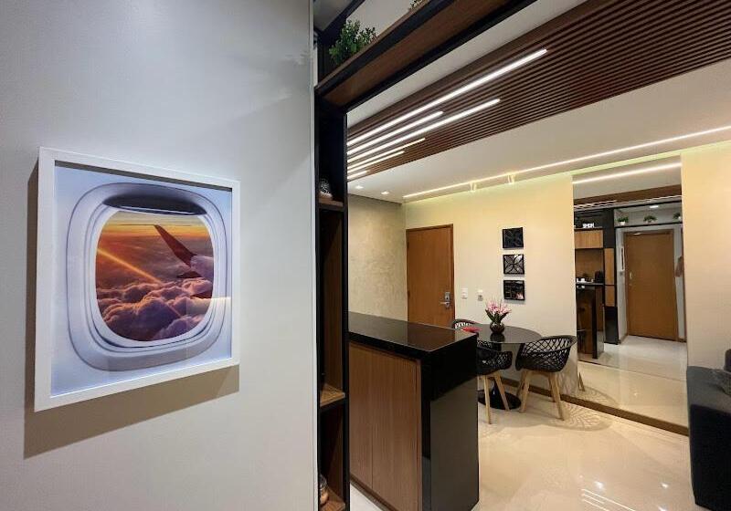 Апартаменты Deluxe 1 Спальня, Flat Luxo Premium   Londrina Flat Hotel   43m² #garagemgrátis