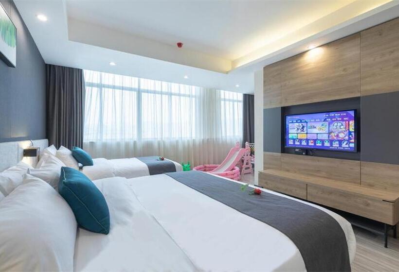 高级家庭房间, Thank Inn Plus Shaoguan Qujiang District Maba