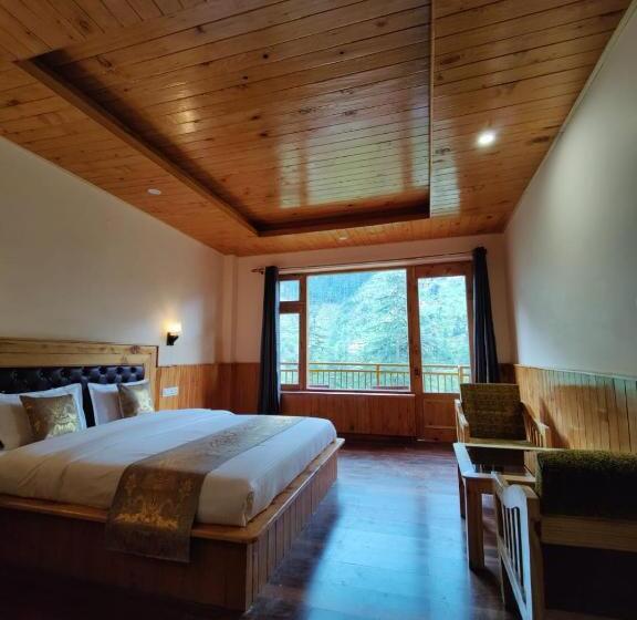 غرفة ديلوكس مزودة بشرفة, The Woodpecker Inn Jibhi