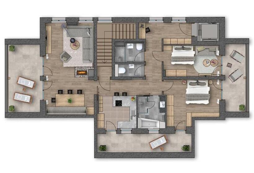 شقة دور أخير غرفة نوم واحدة, Balma Restaurant Suites