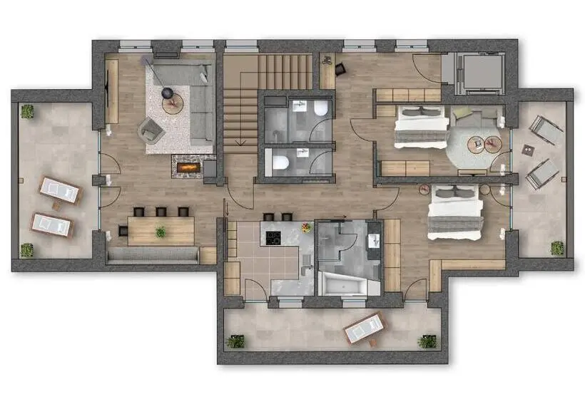 1 Bedroom Penthouse Apartment, Balma Restaurant Suites
