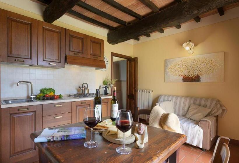 庭の見える1ベッドルームアパートメント, Agriturismo La Fonte