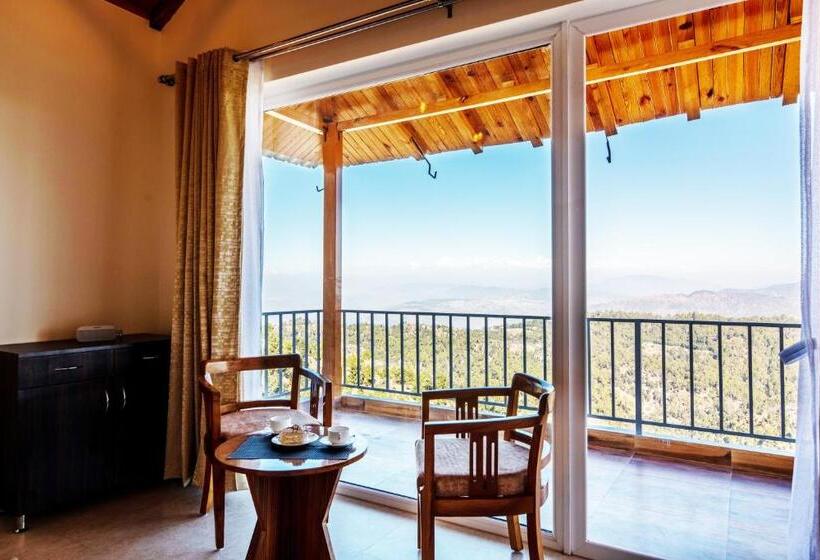 스탠다드 룸 산 전망, Shree Parijat Resort At Mukteshwar Hill Station With Himalayan View