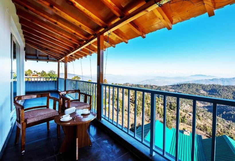 스탠다드 룸 산 전망, Shree Parijat Resort At Mukteshwar Hill Station With Himalayan View