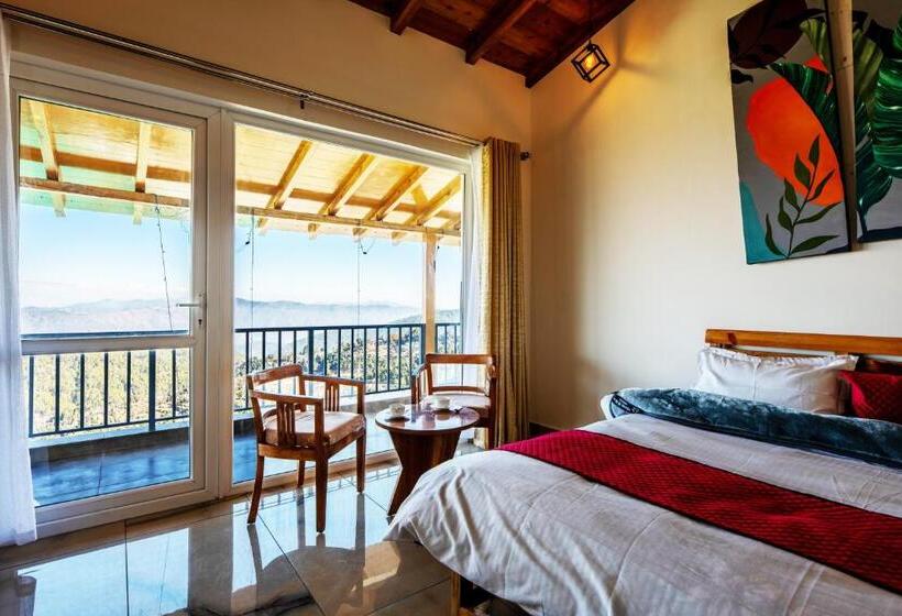 Quarto Estandar Vista Montanha, Shree Parijat Resort At Mukteshwar Hill Station With Himalayan View